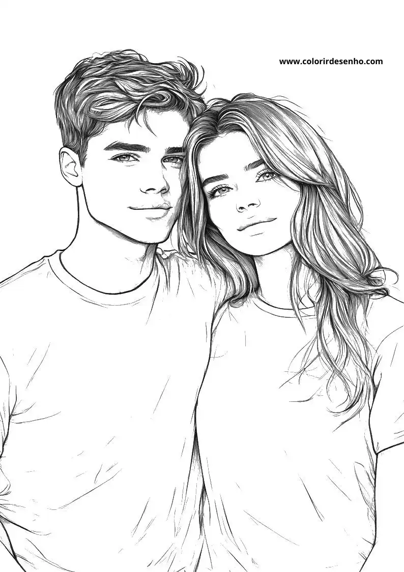 Simple Couples Coloring Pages 5