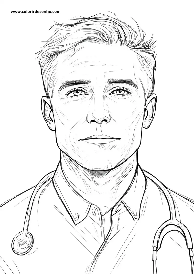 Simple Doctor Coloring Pages 8