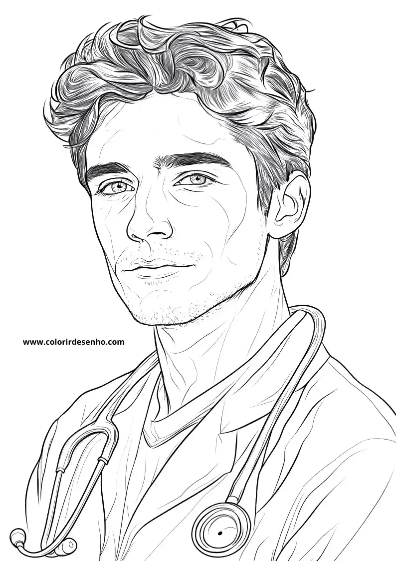 Simple Doctor Coloring Pages 9