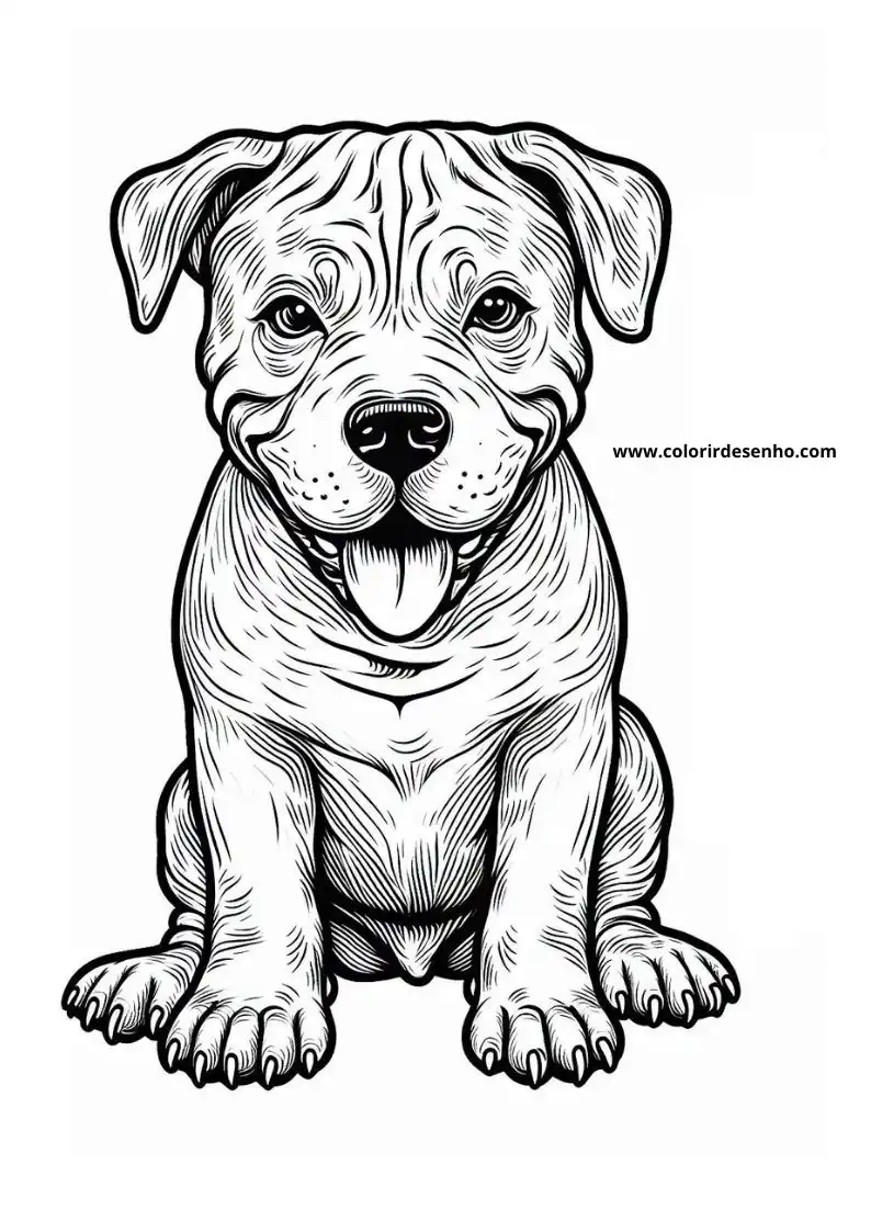 Simple Dog and Puppy Coloring Pages 11