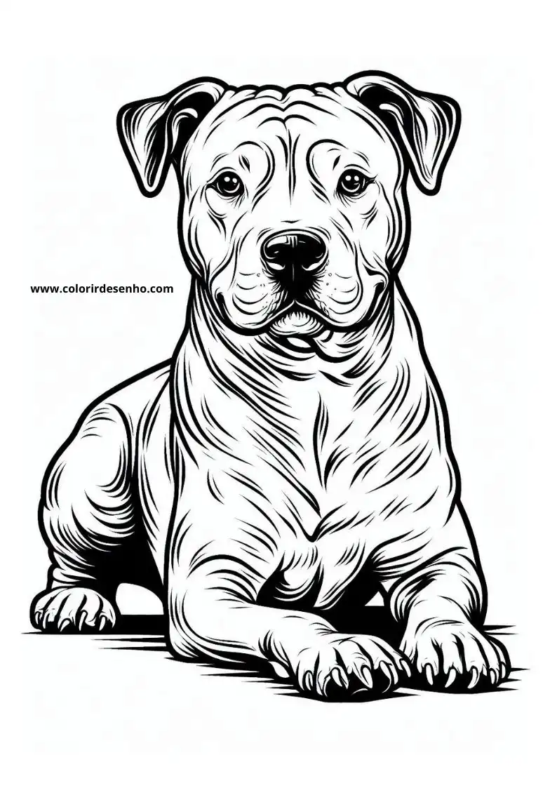 Simple Dog and Puppy Coloring Pages 13
