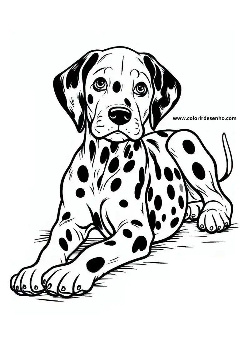 Simple Dog and Puppy Coloring Pages 7