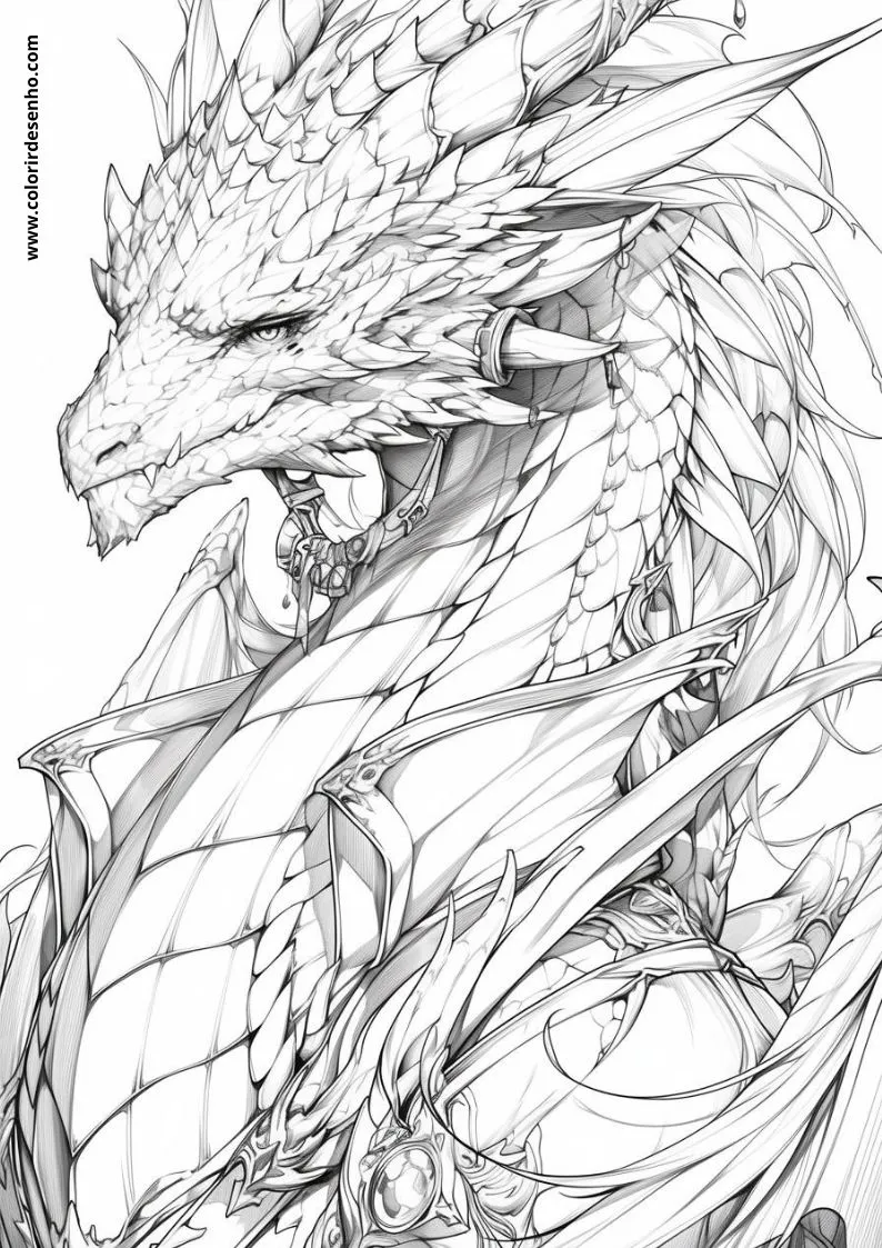 Simple Dragon Coloring Pages 8
