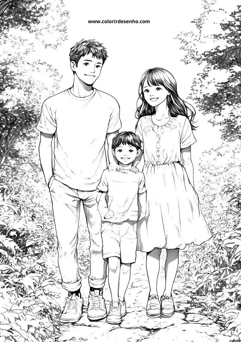Simple Family Coloring Pages11