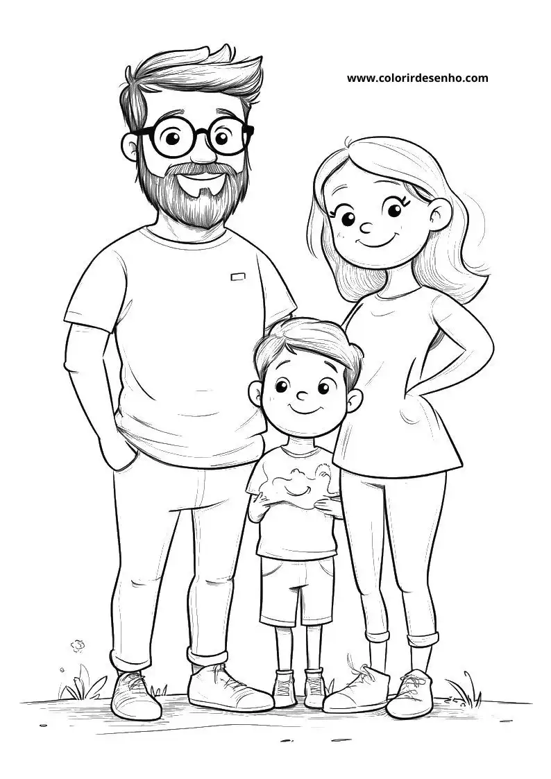 Simple Family Coloring Pages6