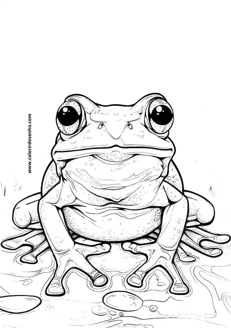 Simple Frog Coloring Pages 1