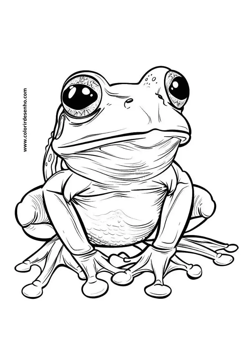 Simple Frog Coloring Pages 10