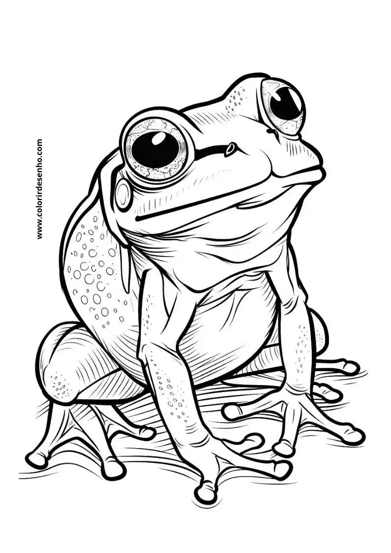 Simple Frog Coloring Pages 11