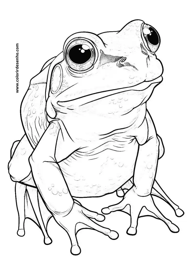 Simple Frog Coloring Pages 2