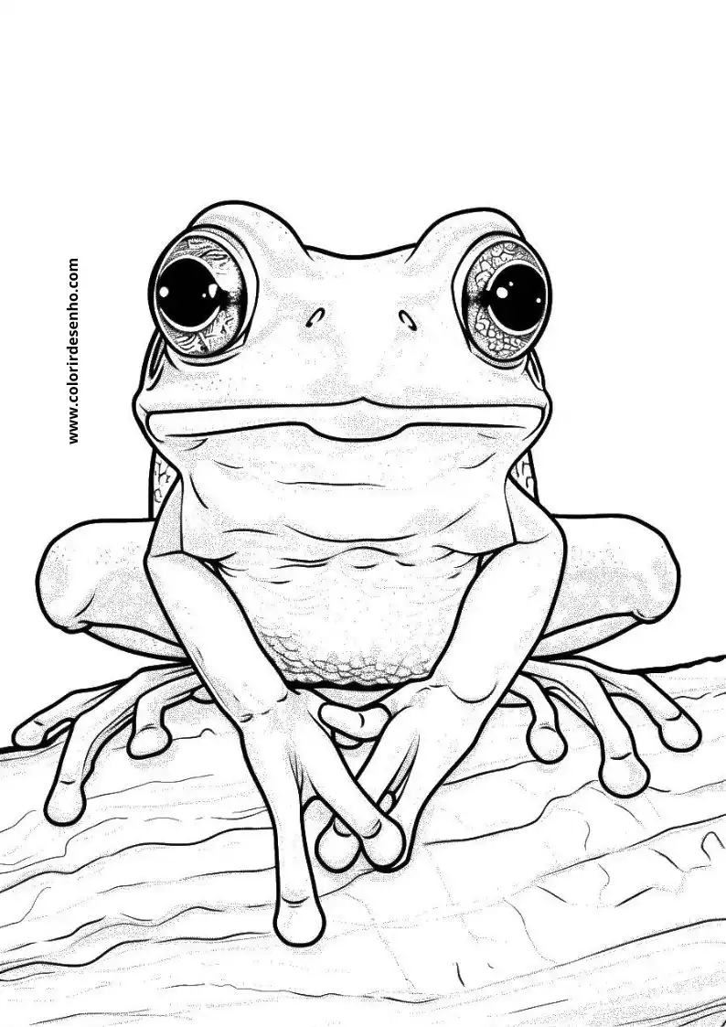Simple Frog Coloring Pages 3