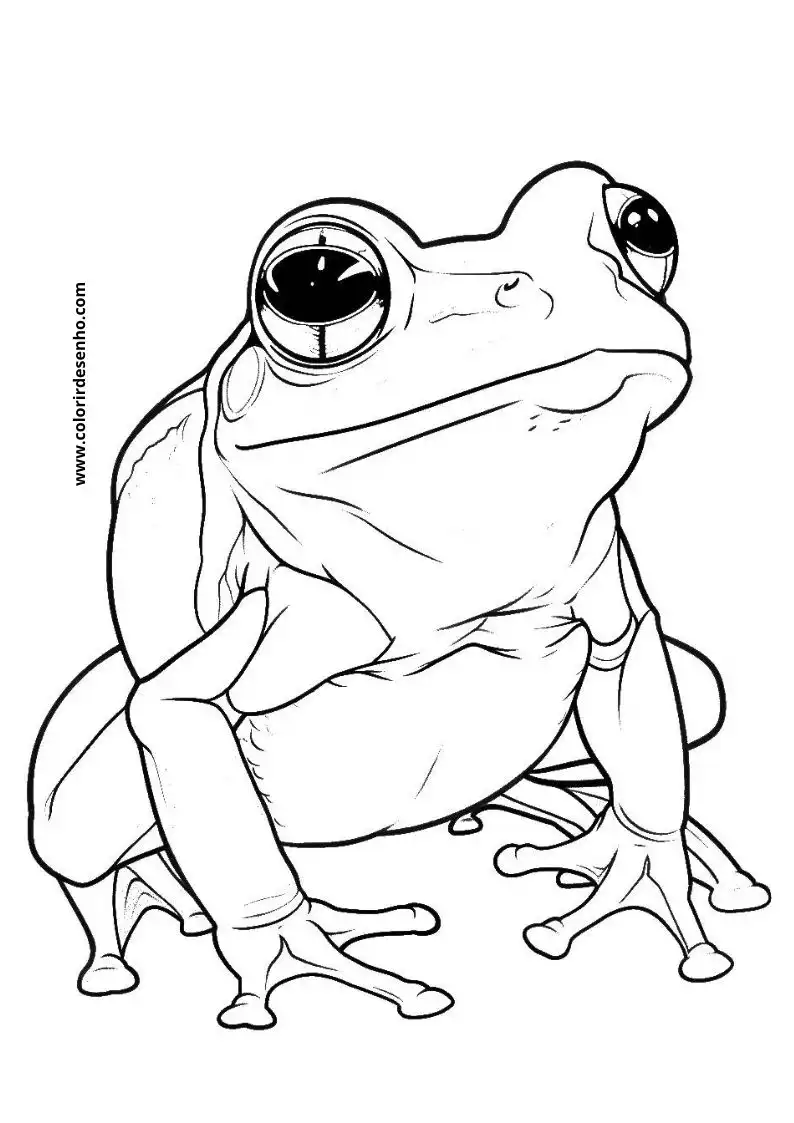 Simple Frog Coloring Pages 4