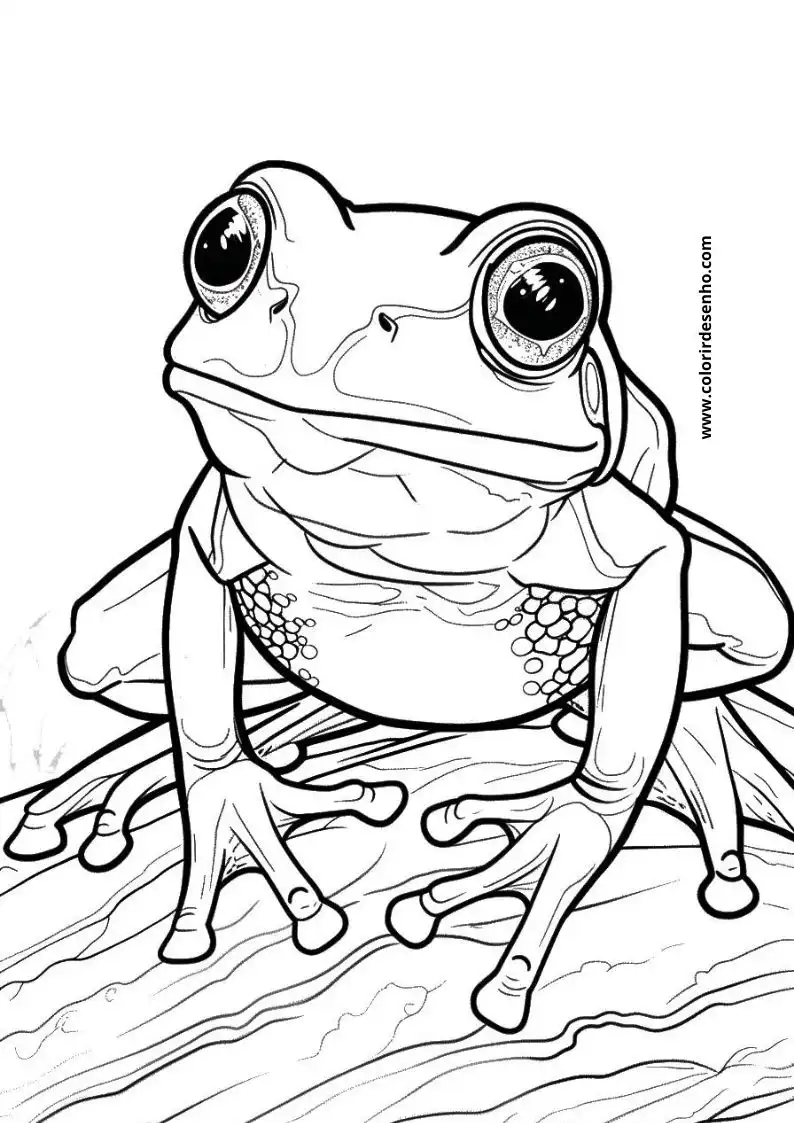 Simple Frog Coloring Pages 6
