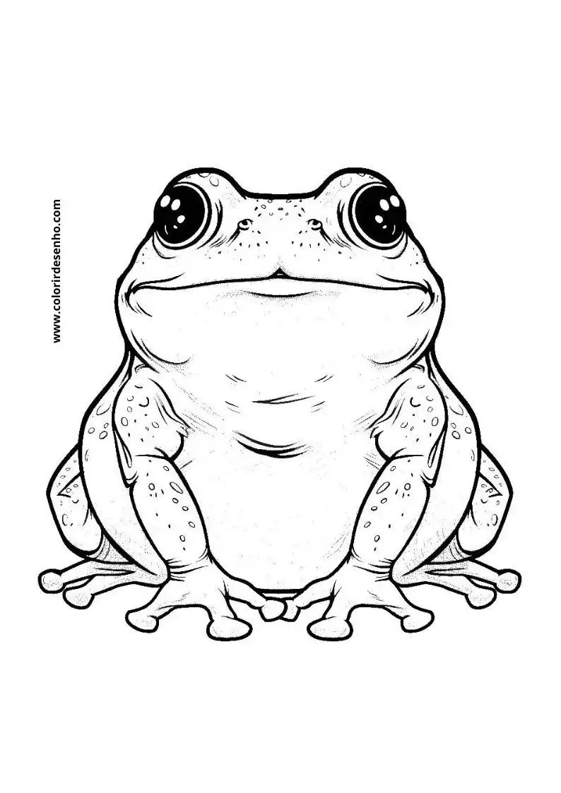 Simple Frog Coloring Pages 7
