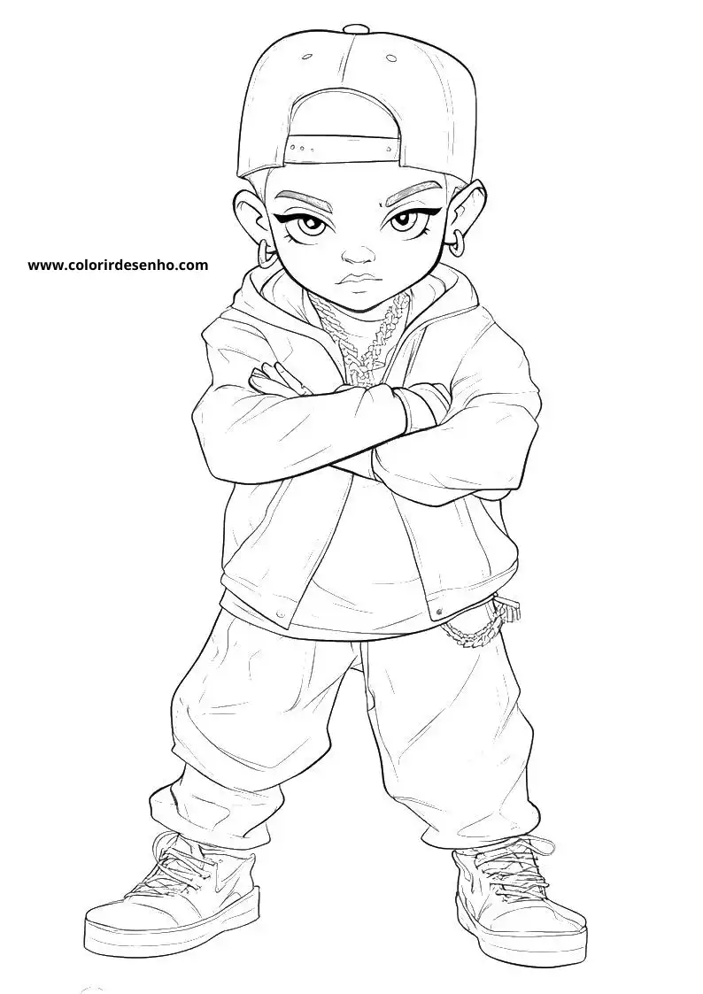 Simple Hip Hop Coloring Pages 5
