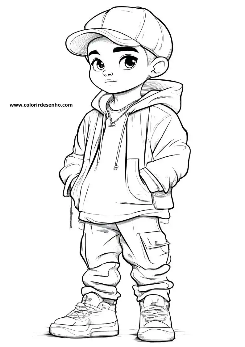 Simple Hip Hop Coloring Pages 7