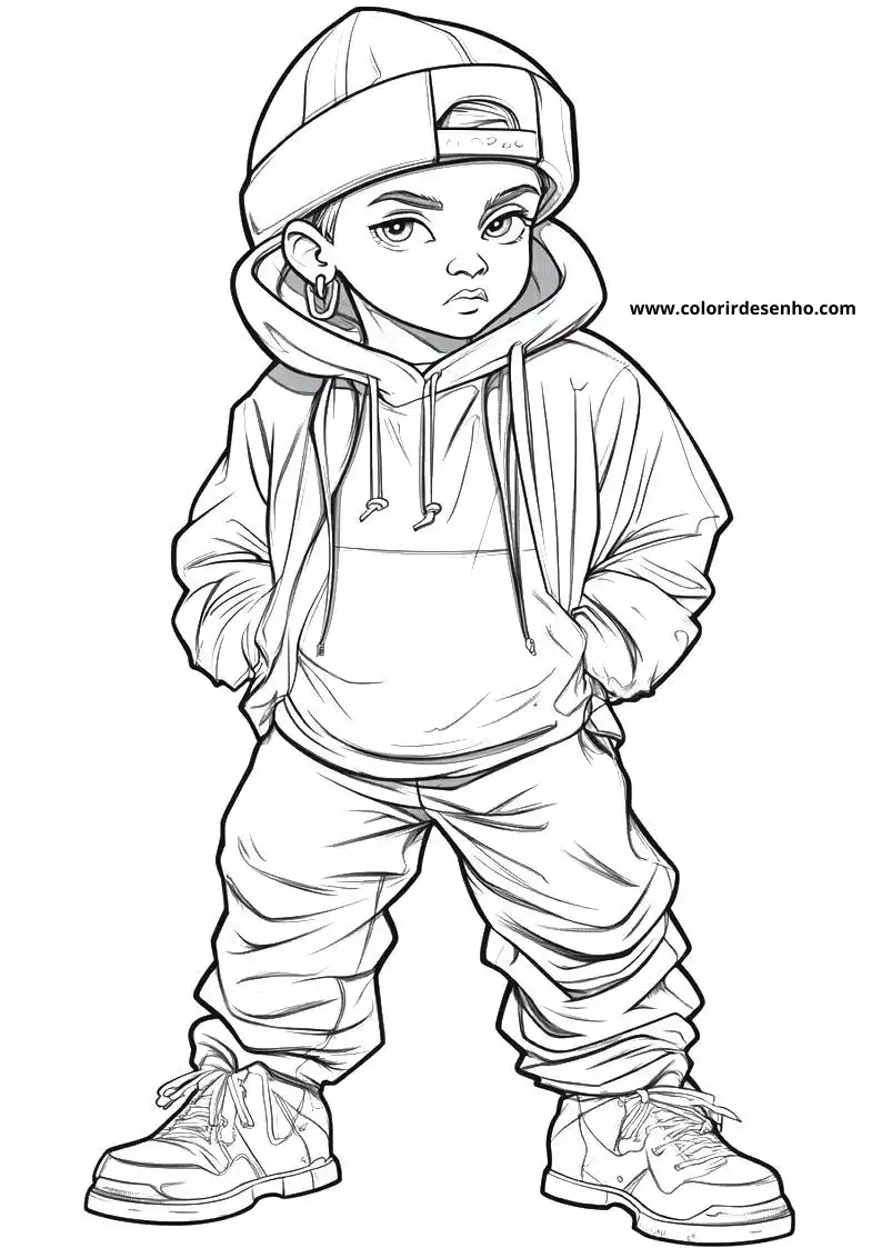 Simple Hip Hop Coloring Pages 9