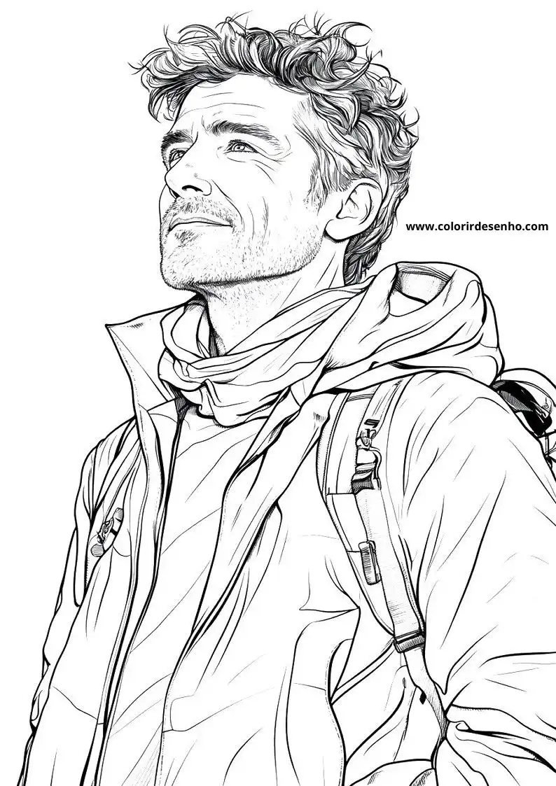 Simple Man Coloring Pages 1