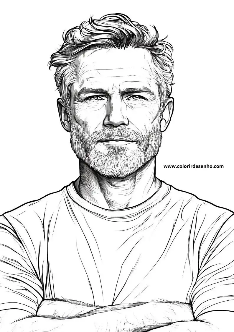 Simple Man Coloring Pages 2
