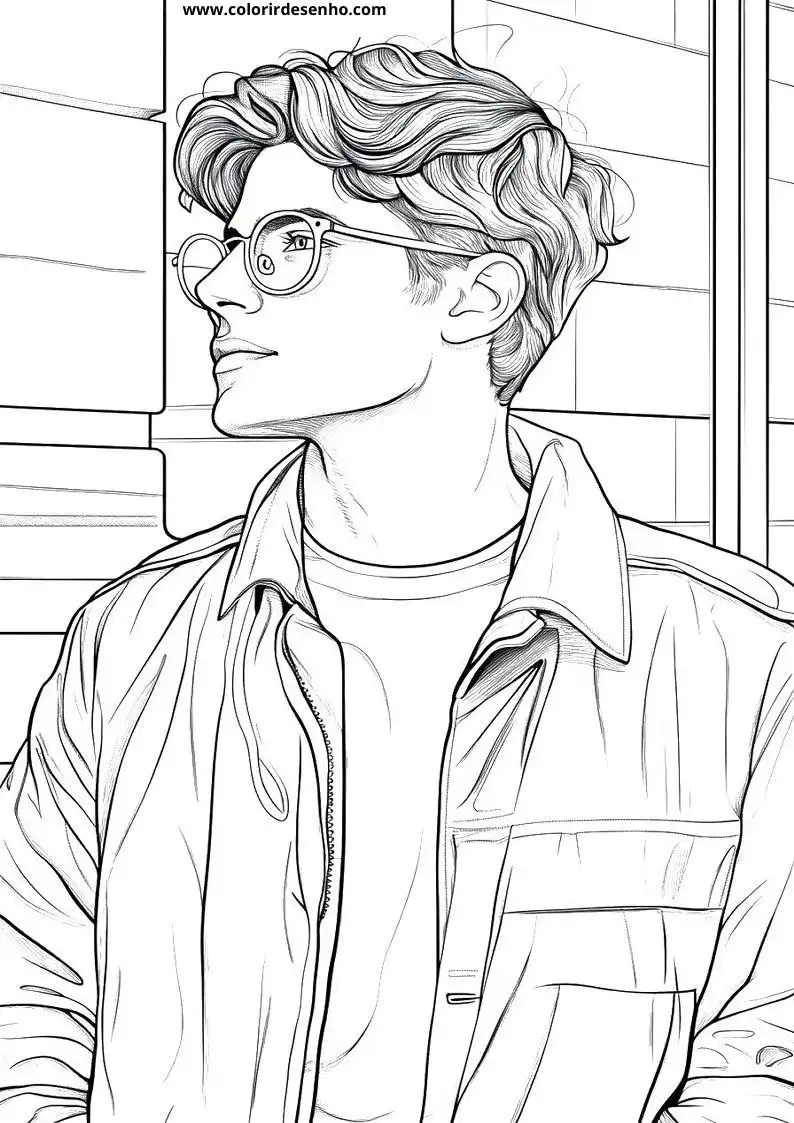 Simple Man Coloring Pages 3