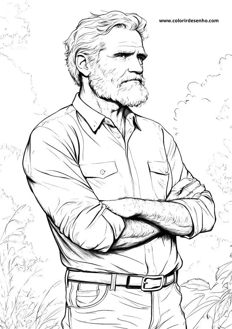 Simple Man Coloring Pages 4