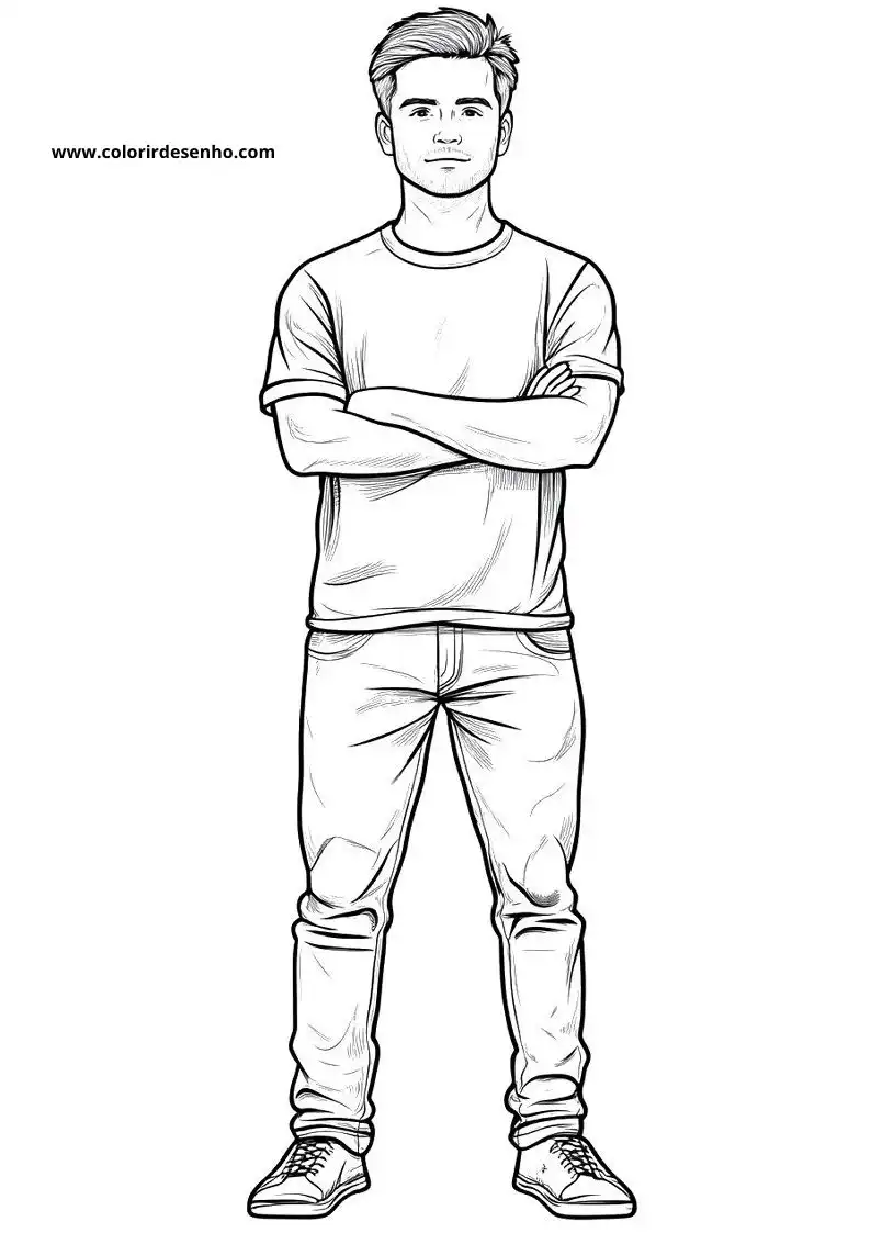 Simple Man Coloring Pages 5