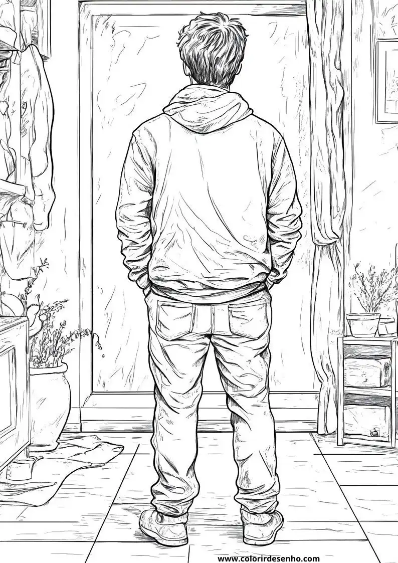 Simple Man Coloring Pages 6