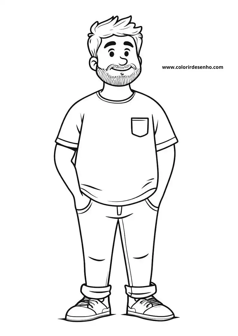 Simple Man Coloring Pages 7