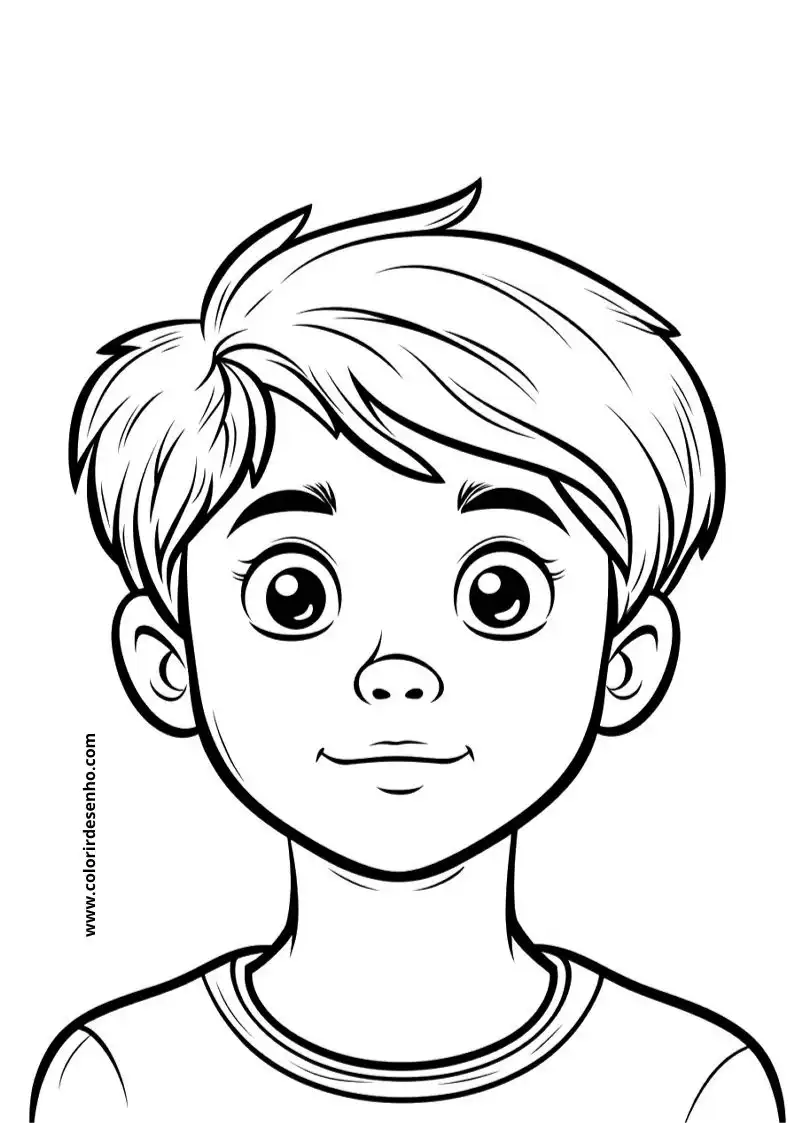 Simple Man’s Face Coloring Pages 10