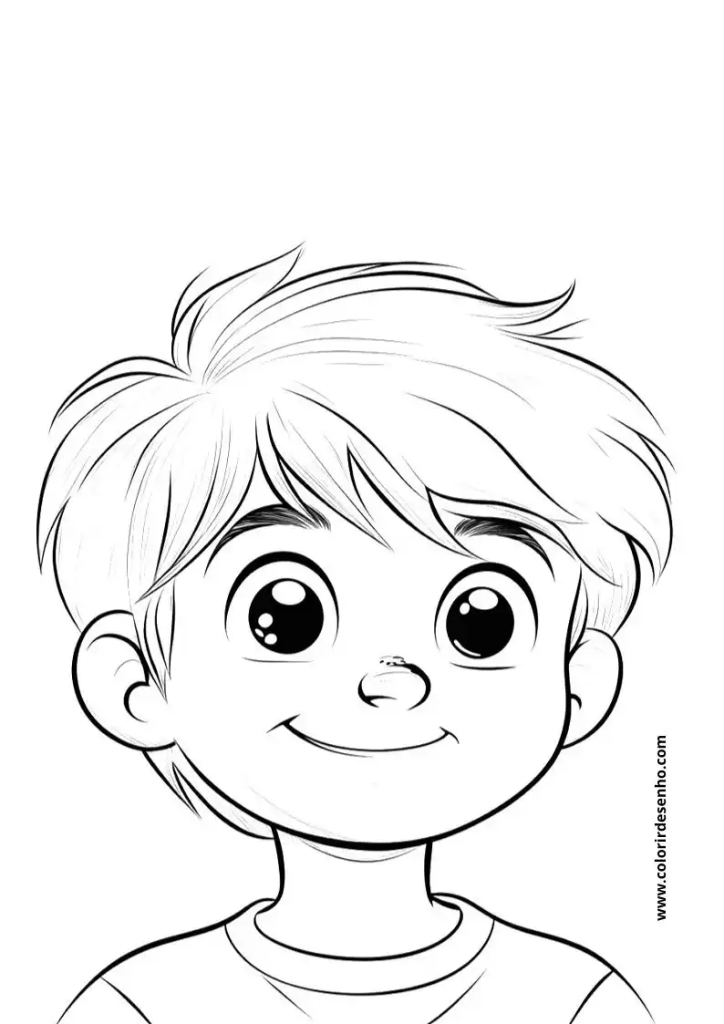 Simple Man’s Face Coloring Pages 11