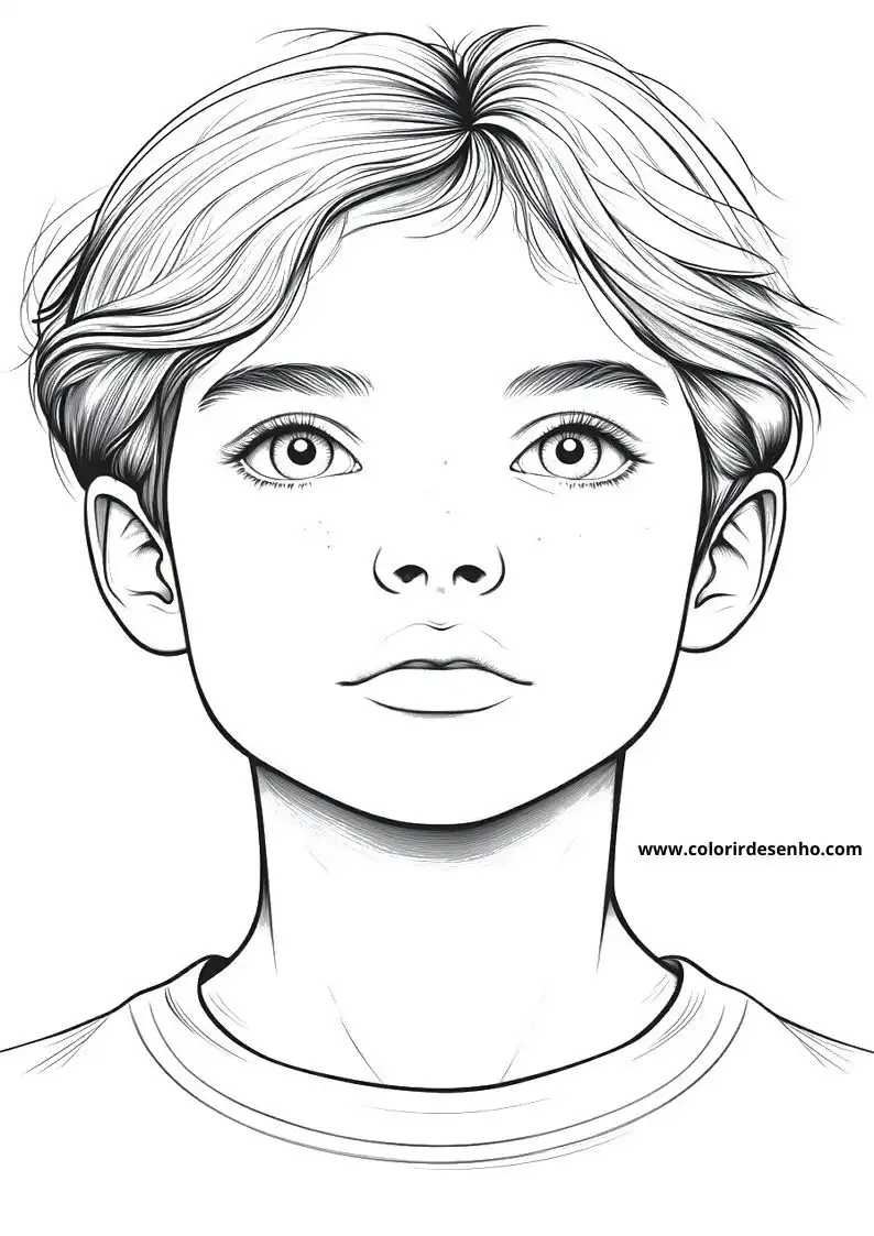 Simple Man’s Face Coloring Pages 12