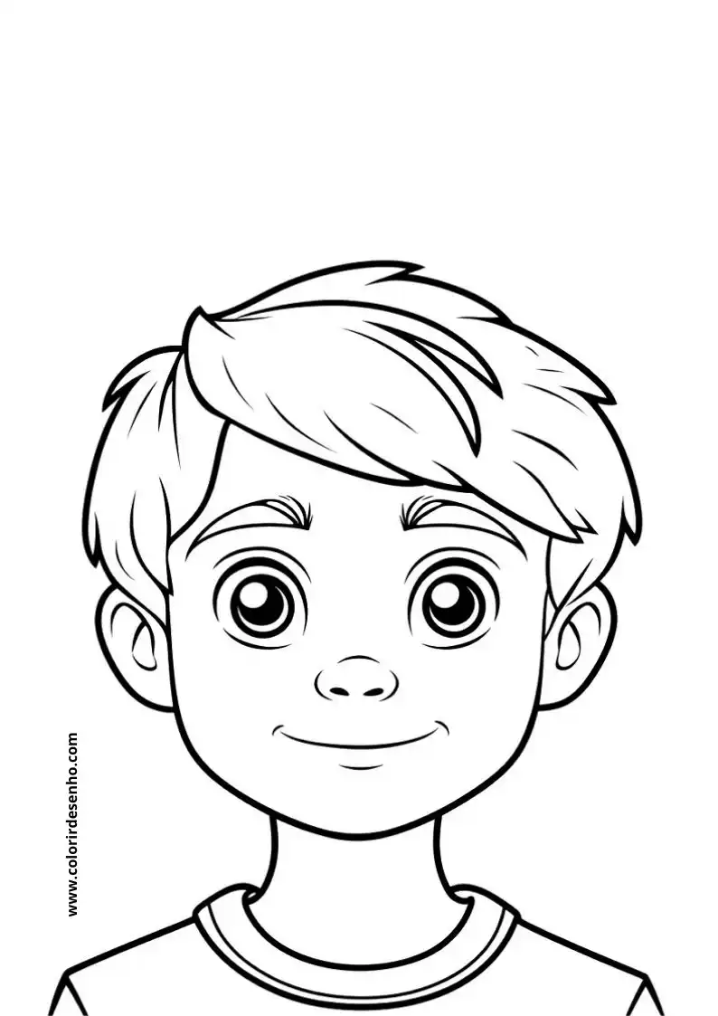 Simple Man’s Face Coloring Pages 3