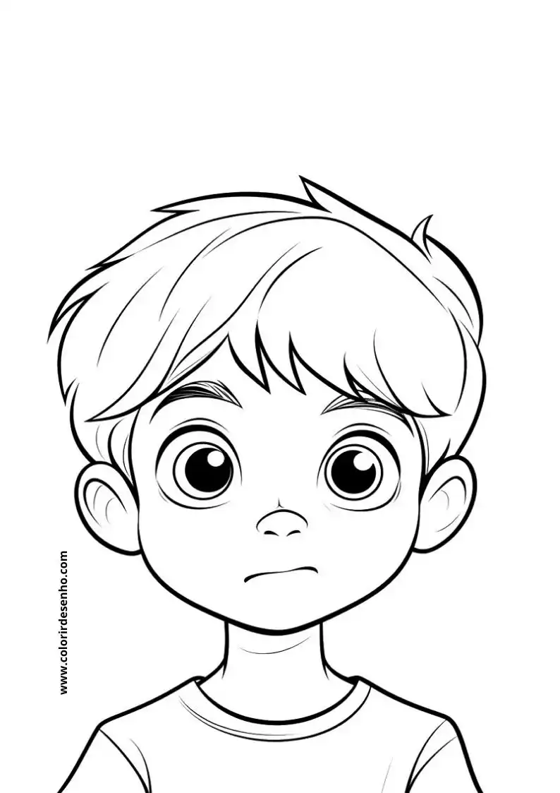 Simple Man’s Face Coloring Pages 4