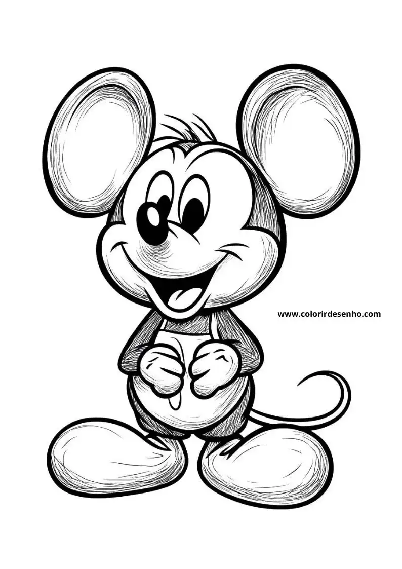 Simple Mouse Coloring Pages 1