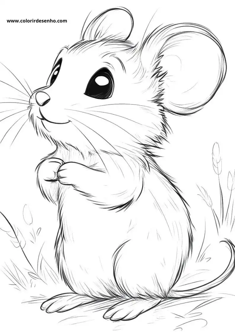 Simple Mouse Coloring Pages 3