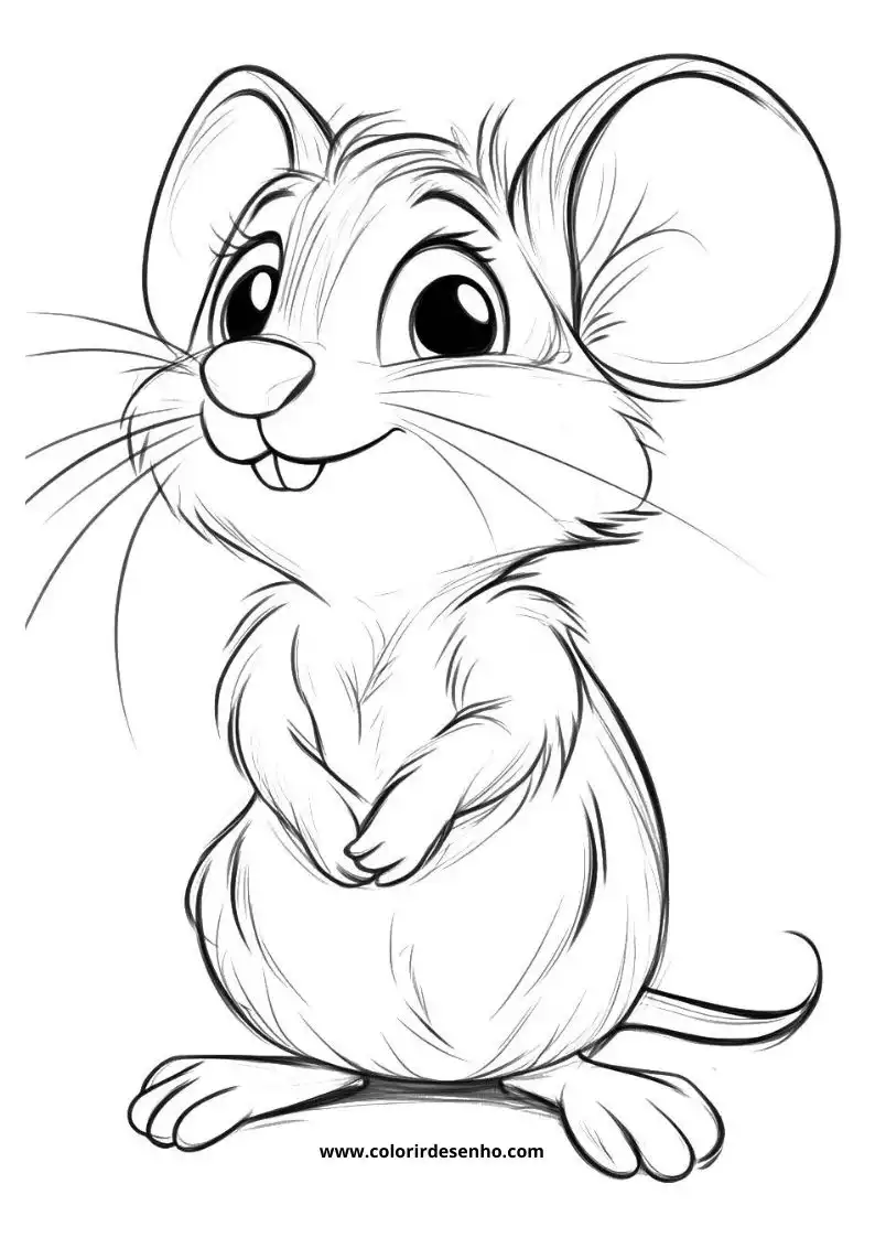 Simple Mouse Coloring Pages 4