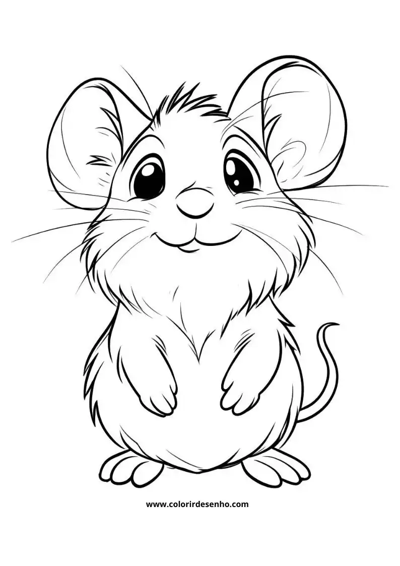 Simple Mouse Coloring Pages 7
