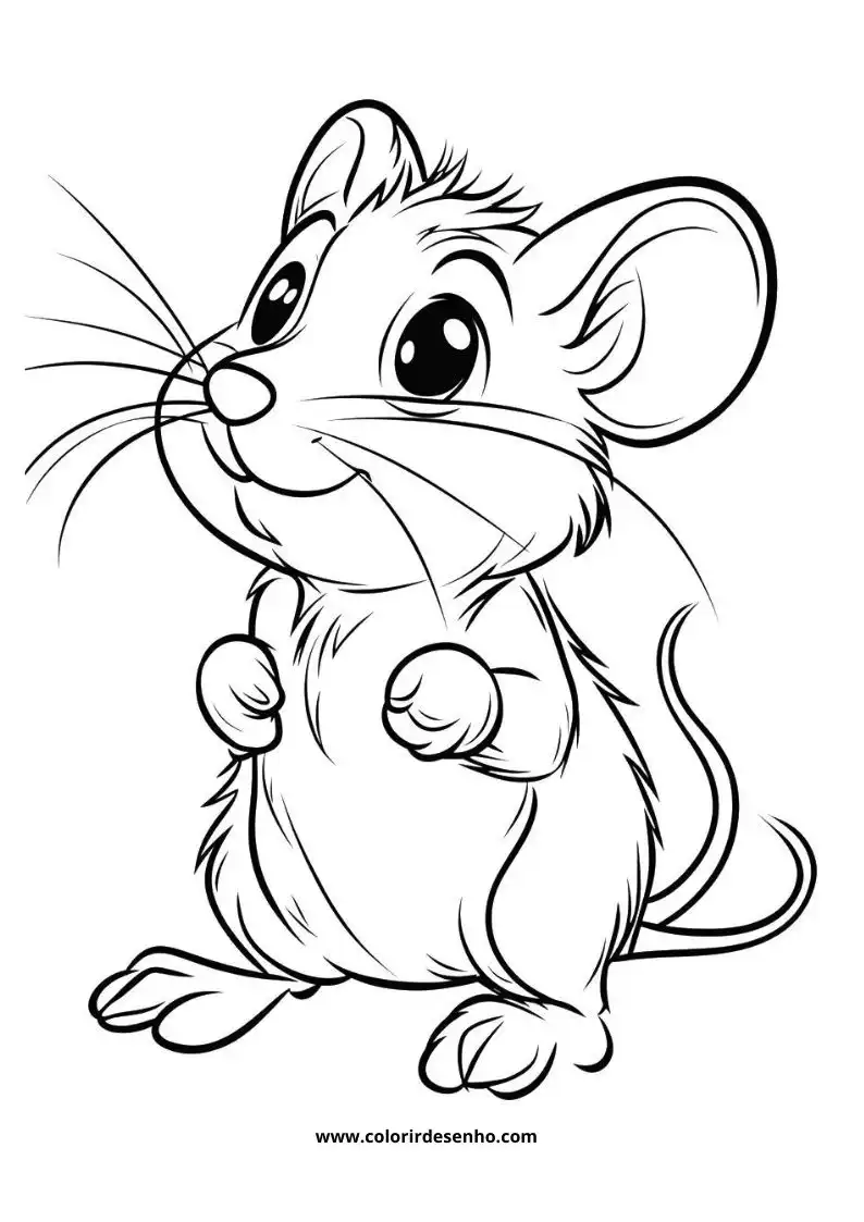 Simple Mouse Coloring Pages 8