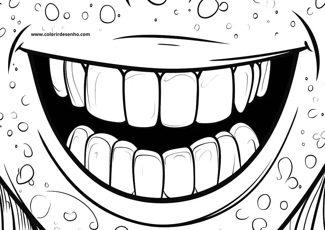 Simple Mouth Coloring Pages 2