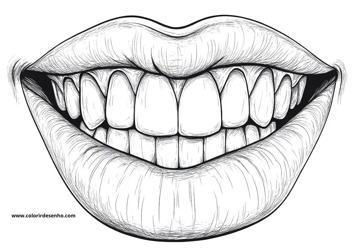 Simple Mouth Coloring Pages 5