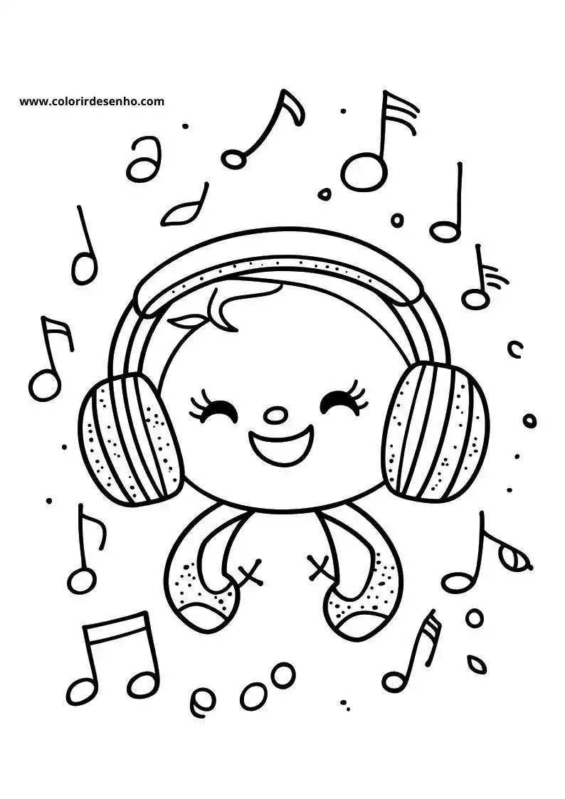 Music Coloring Pages (180+ Free Printables) 158 Simple Music 19496
