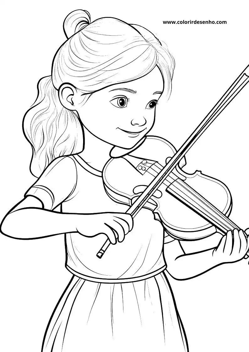 Simple Music Coloring Pages 1