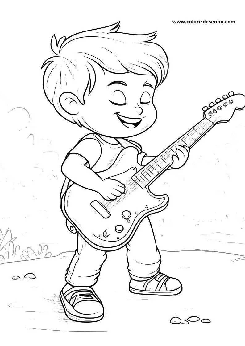 Simple Music Coloring Pages 2