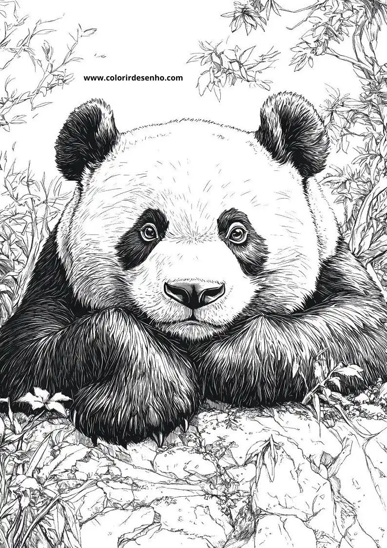 Simple Panda Coloring Pages 1