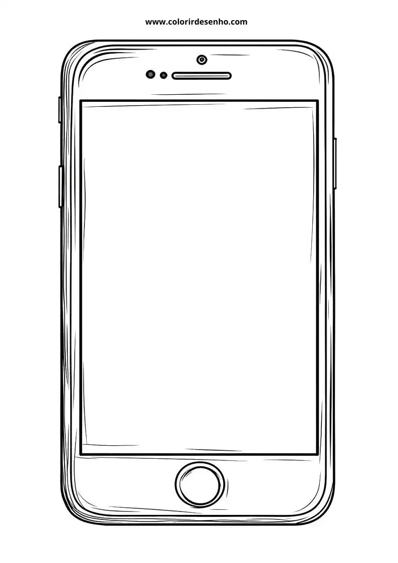 Simple Phone Coloring Pages 10