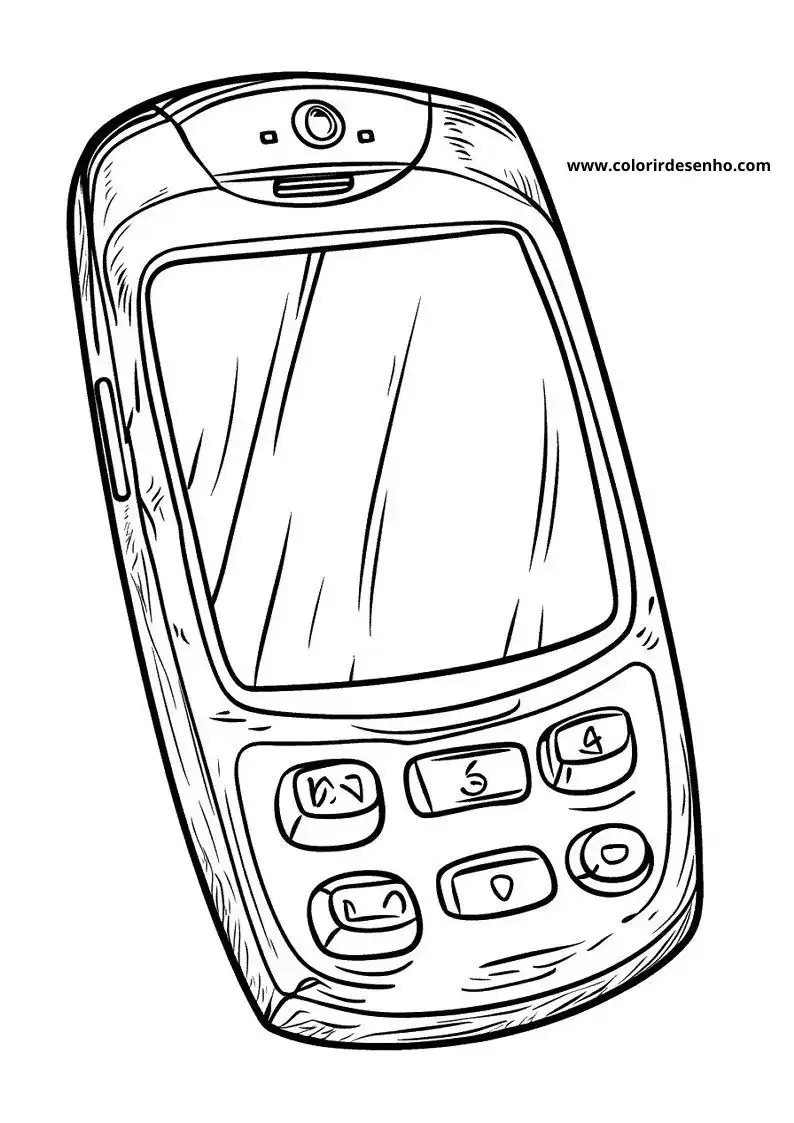 Simple Phone Coloring Pages 12