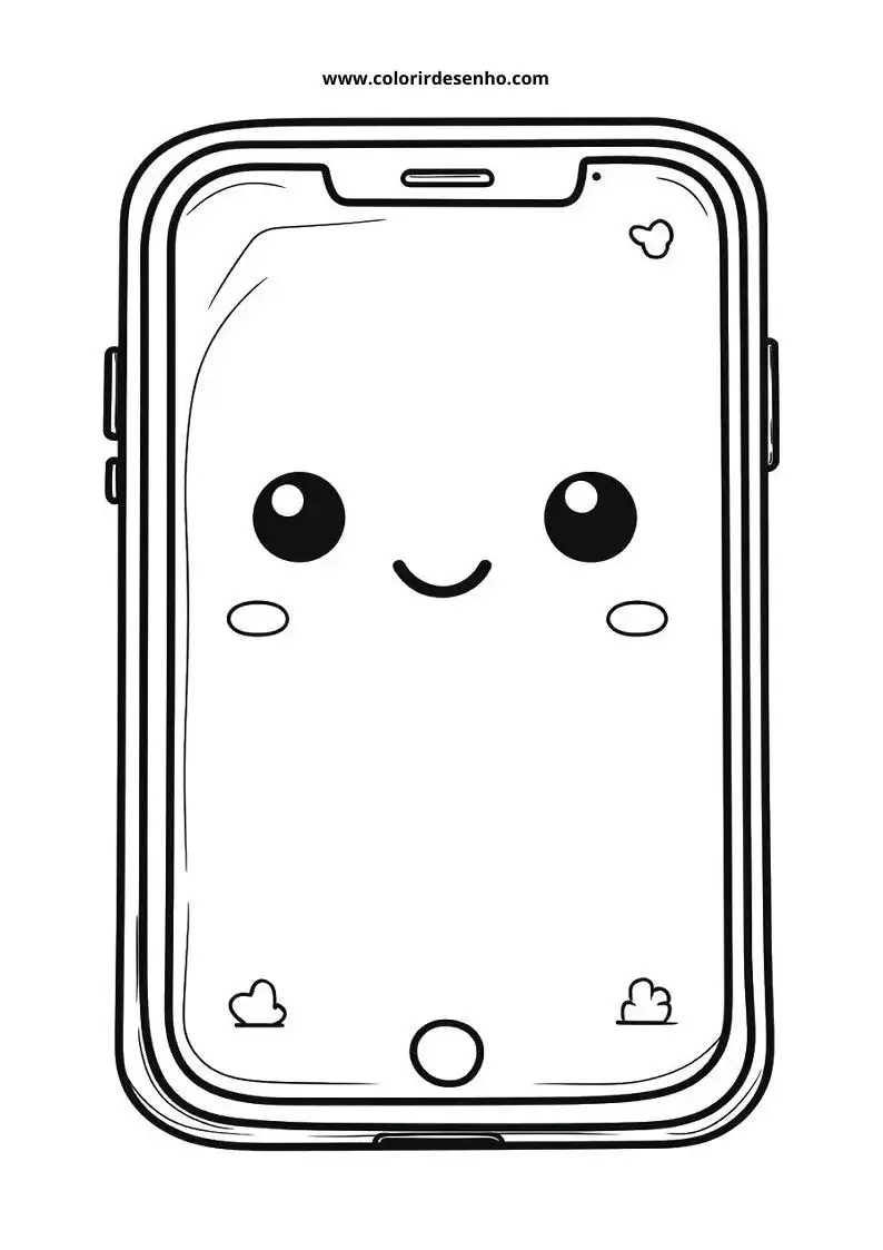 Simple Phone Coloring Pages 2