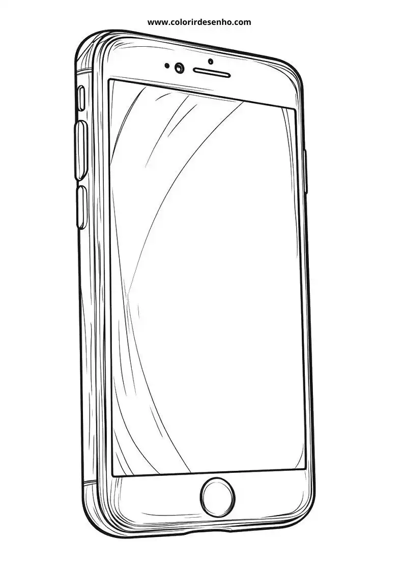 Simple Phone Coloring Pages 4