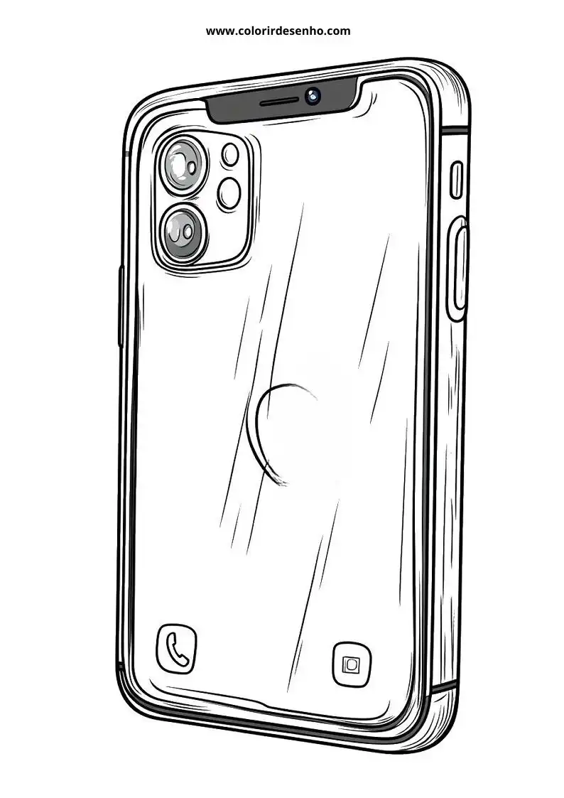 Simple Phone Coloring Pages 5