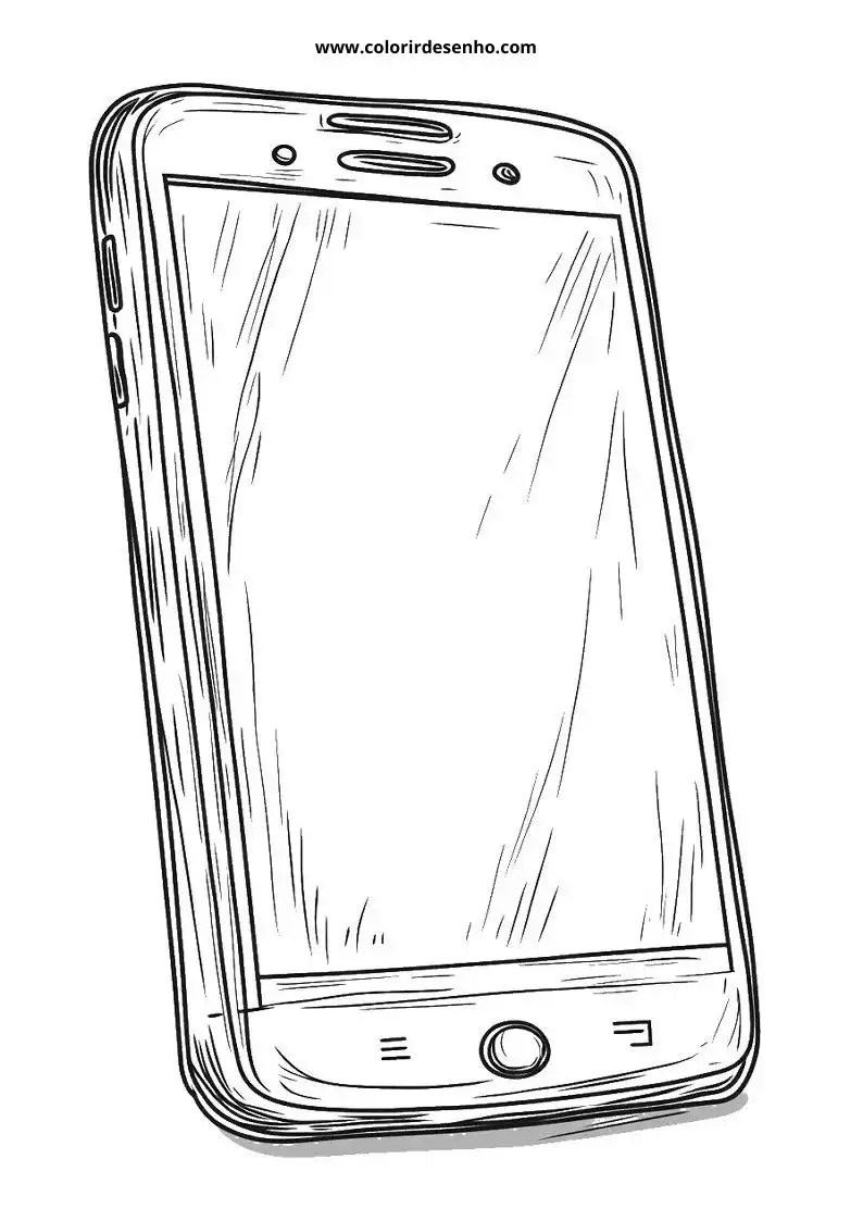 Simple Phone Coloring Pages 7
