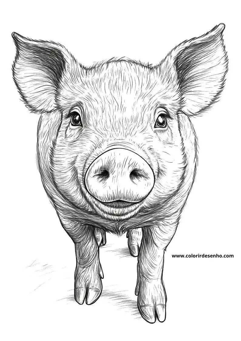 Simple Pig Coloring Pages 5